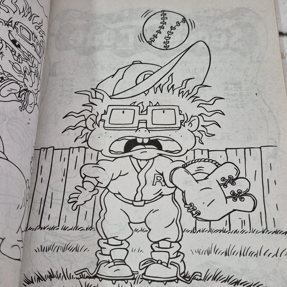 Vintage 1998 RUGRATS Coloring Book Nickelodeon Viacom  Cartoon Chuckie Tommy